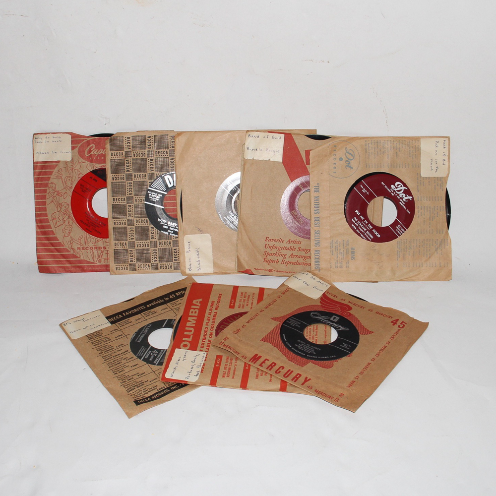 Grouping of 45's Vinyl Records