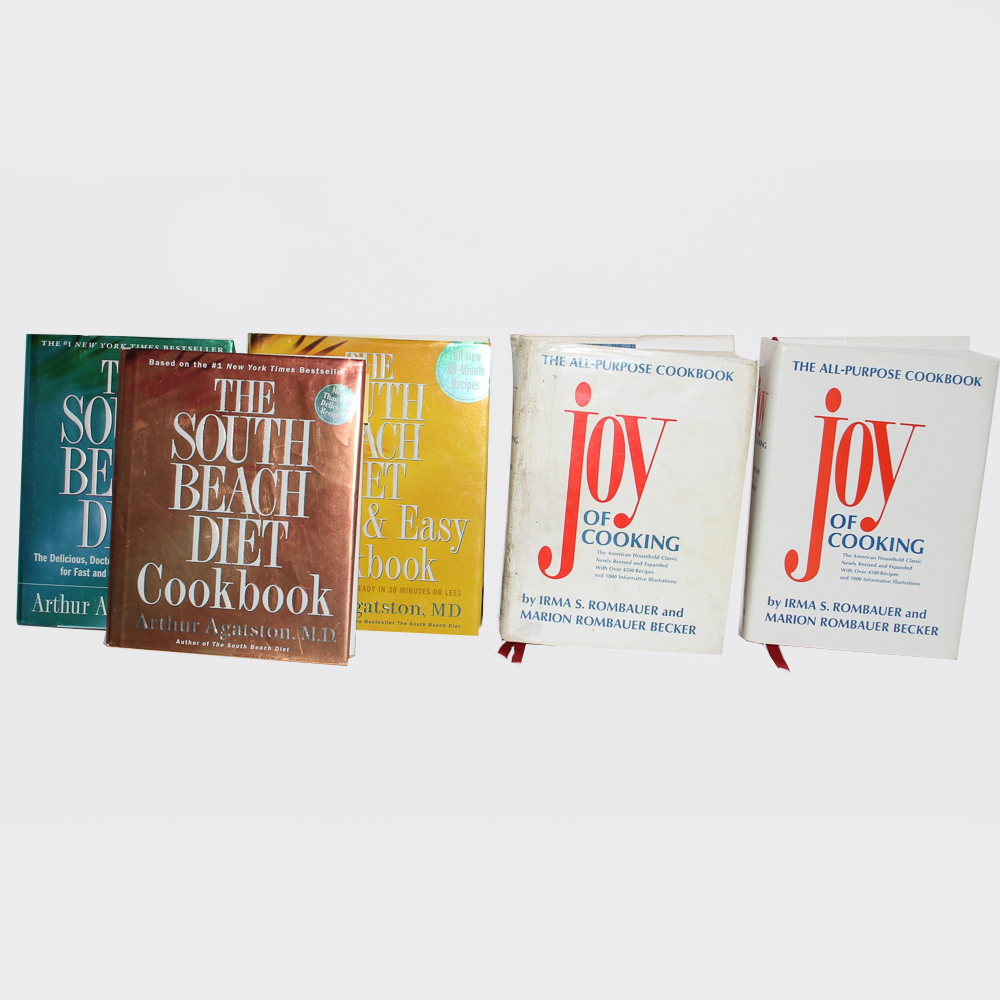 Joy of Cooking and South Beach Diet Books