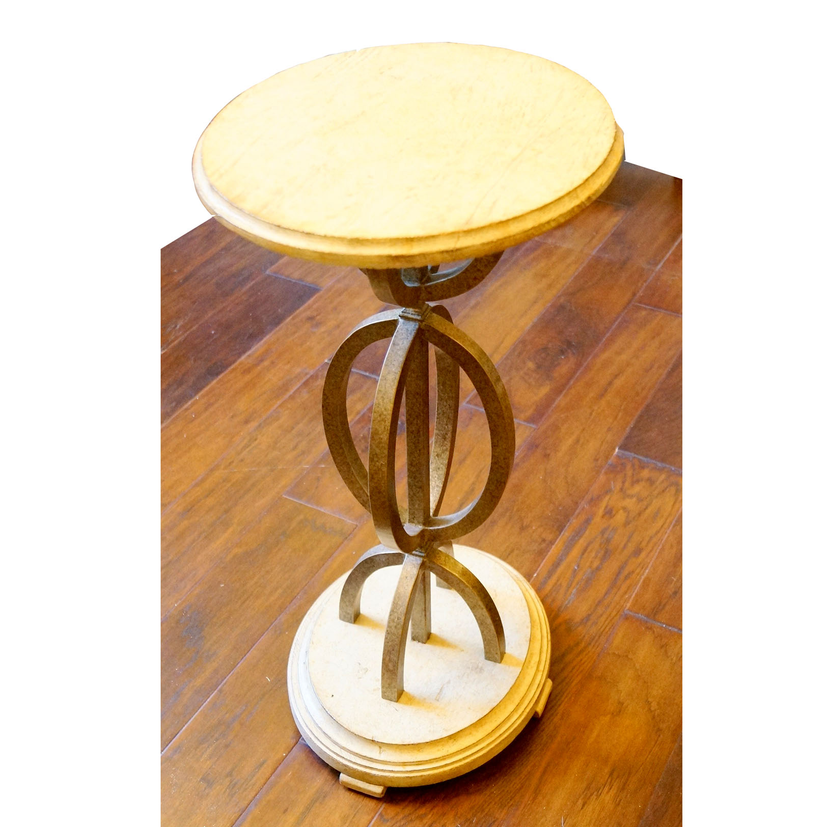 Iron and Wood Accent Table