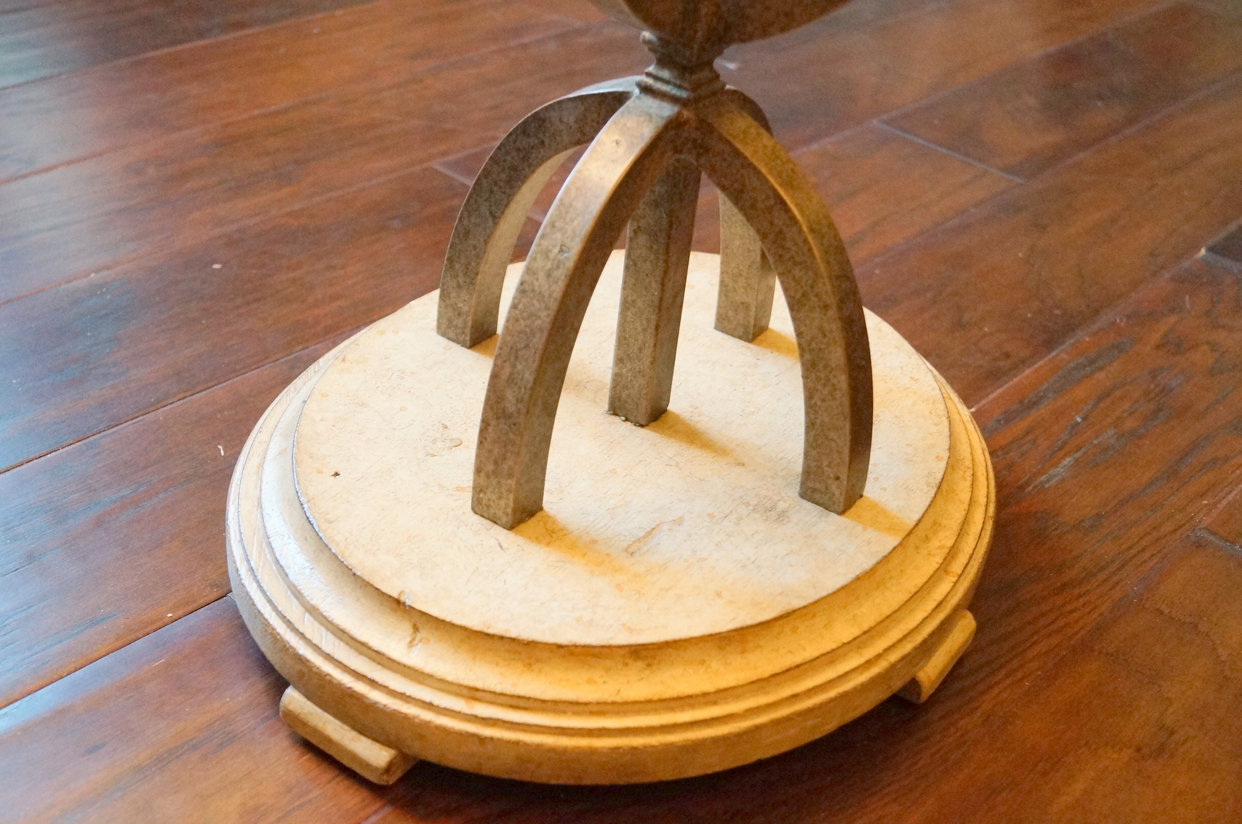 Iron and Wood Accent Table