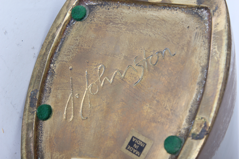 Signed Modernist Brass Sculptural Vase