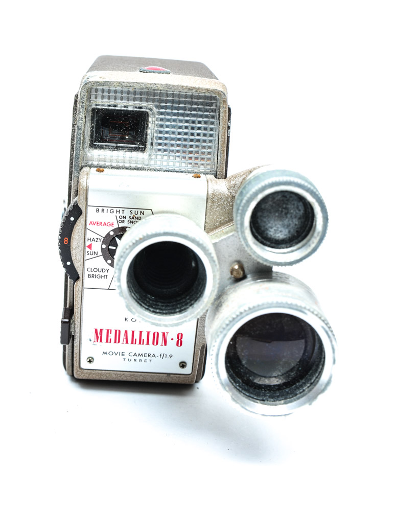 Vintage Kodak Medallion 8 Movie Camera and Instamatic Camera