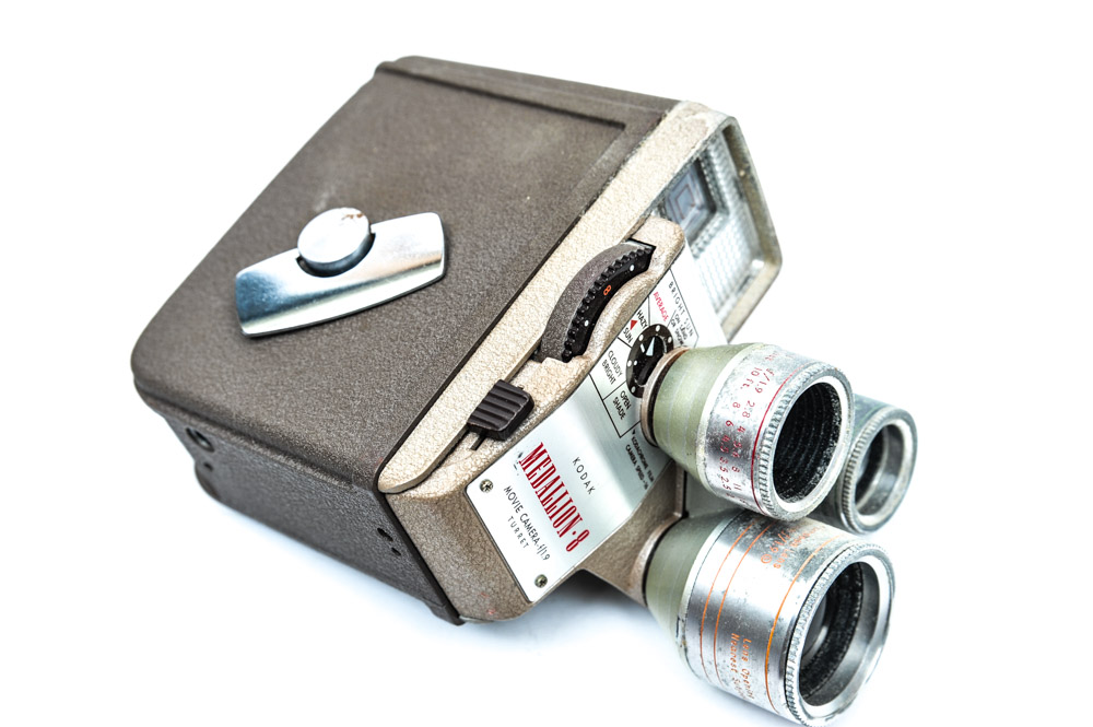 Vintage Kodak Medallion 8 Movie Camera and Instamatic Camera