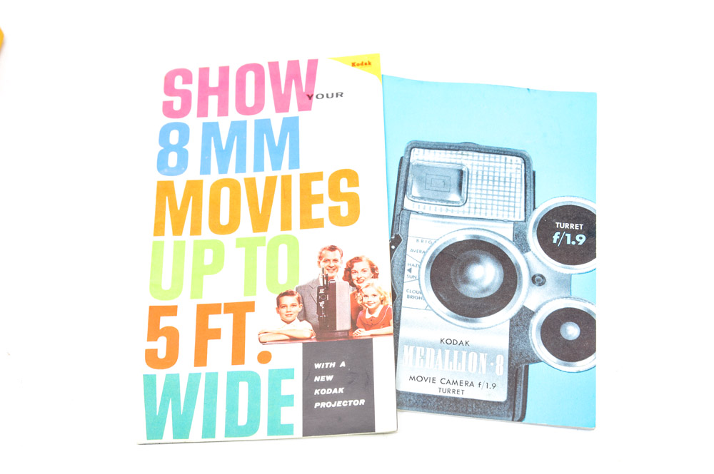 Vintage Kodak Medallion 8 Movie Camera and Instamatic Camera