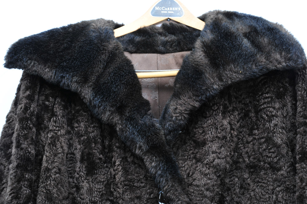 Vintage St. Moritz Curly Lamb Fur Coat