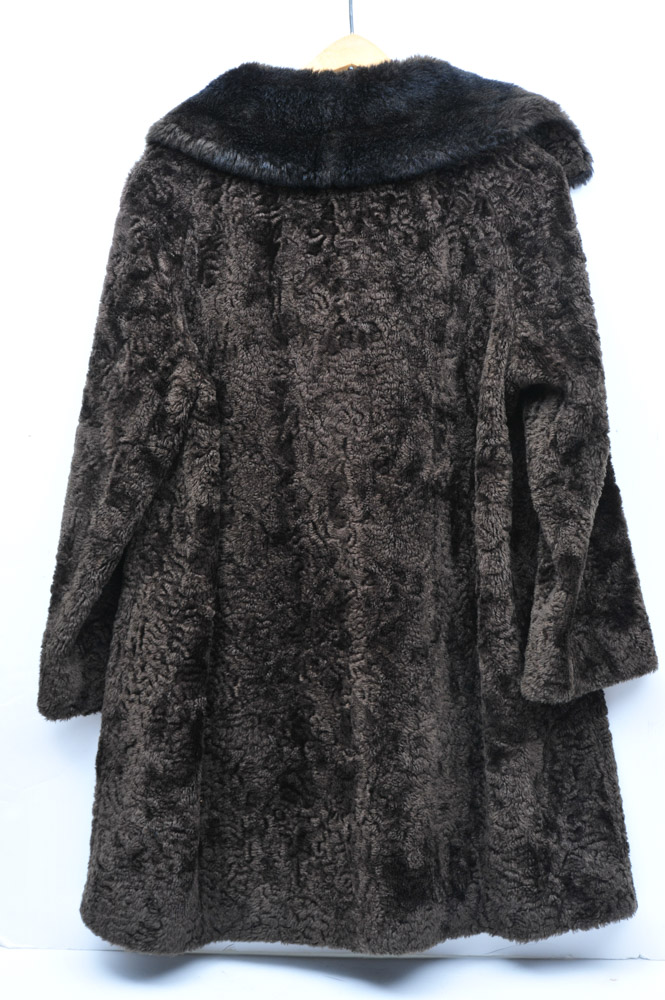 Vintage St. Moritz Curly Lamb Fur Coat