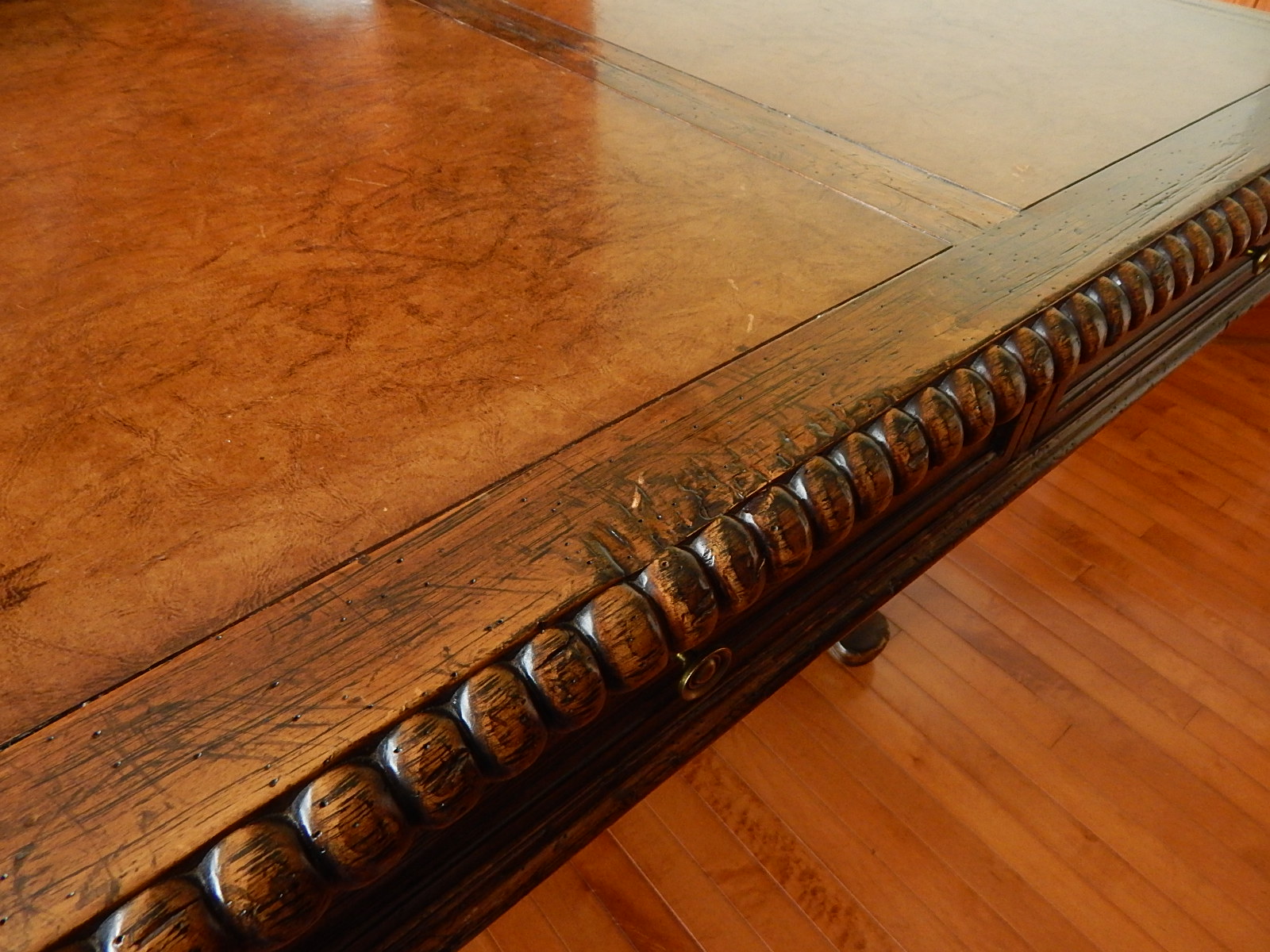 Large Jacobean Style Library Table