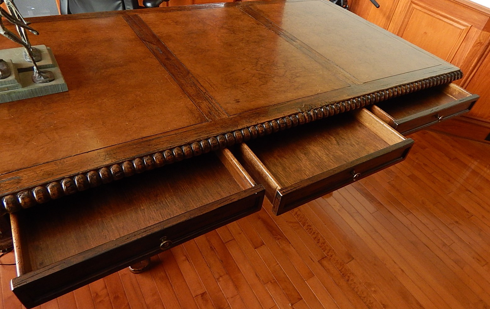 Large Jacobean Style Library Table
