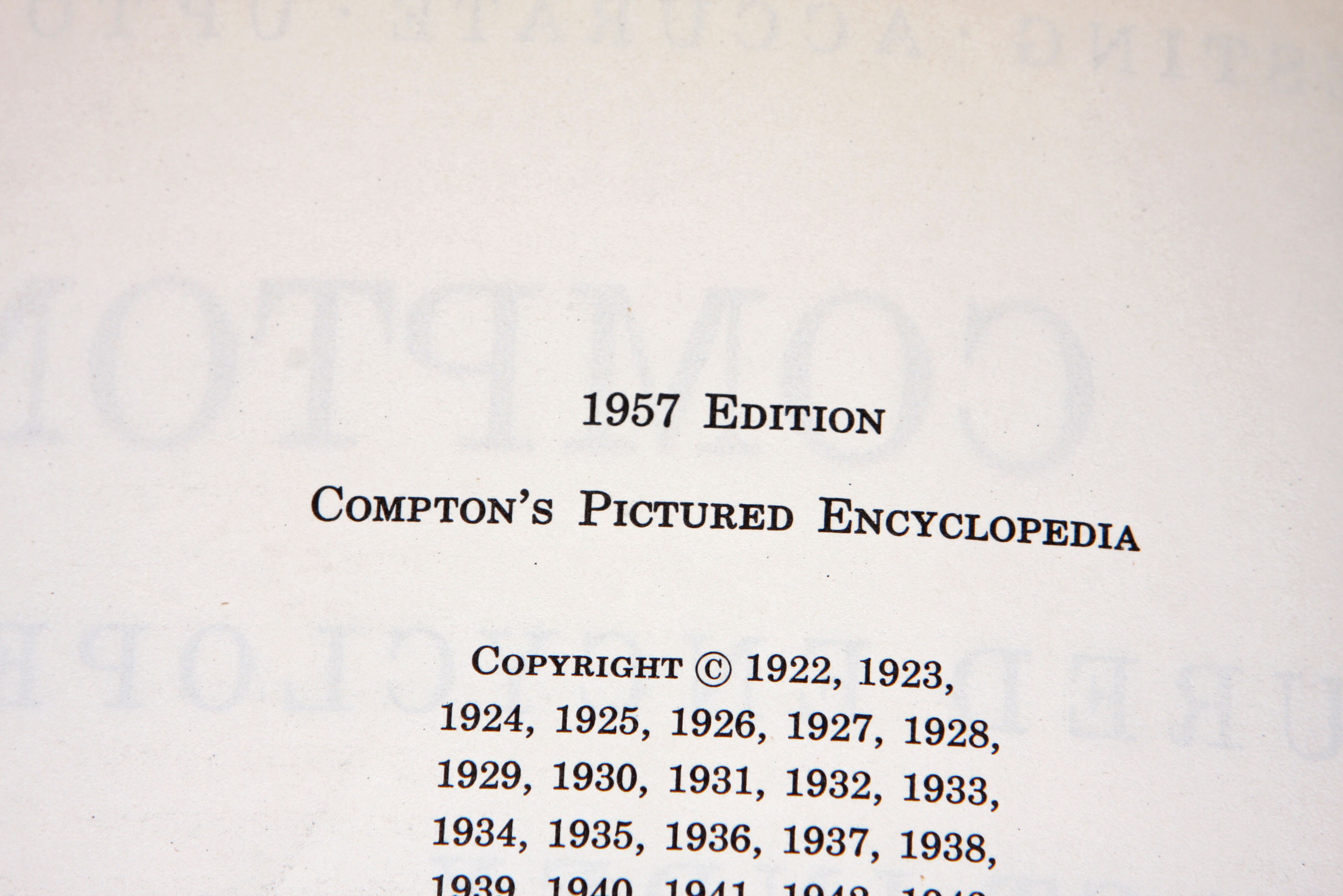 Vintage "Compton's Pictured Encyclopedia" with Supplemental Yearbooks