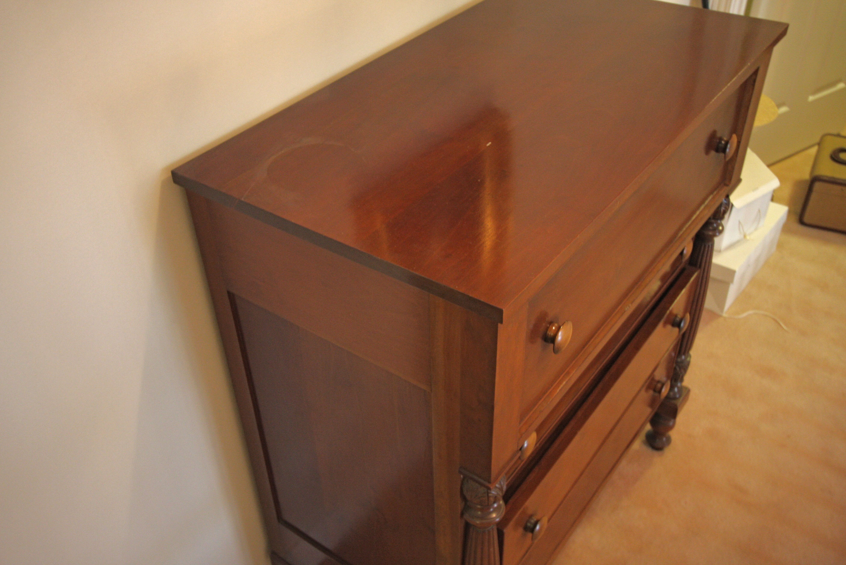 Circa 1890 Cherry Empire Style Chest of Drawers