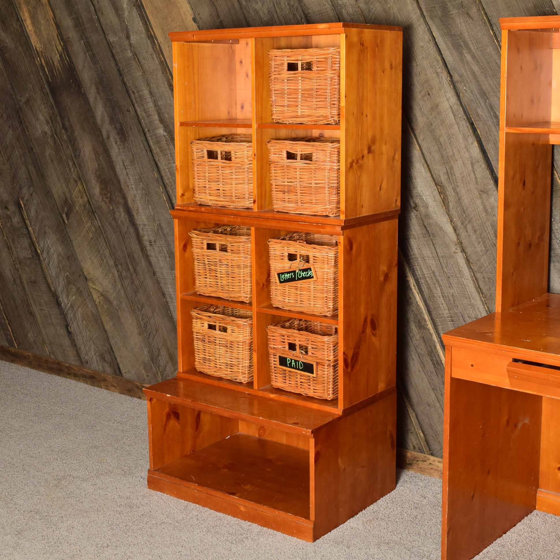 Pine Storage Shelf System
