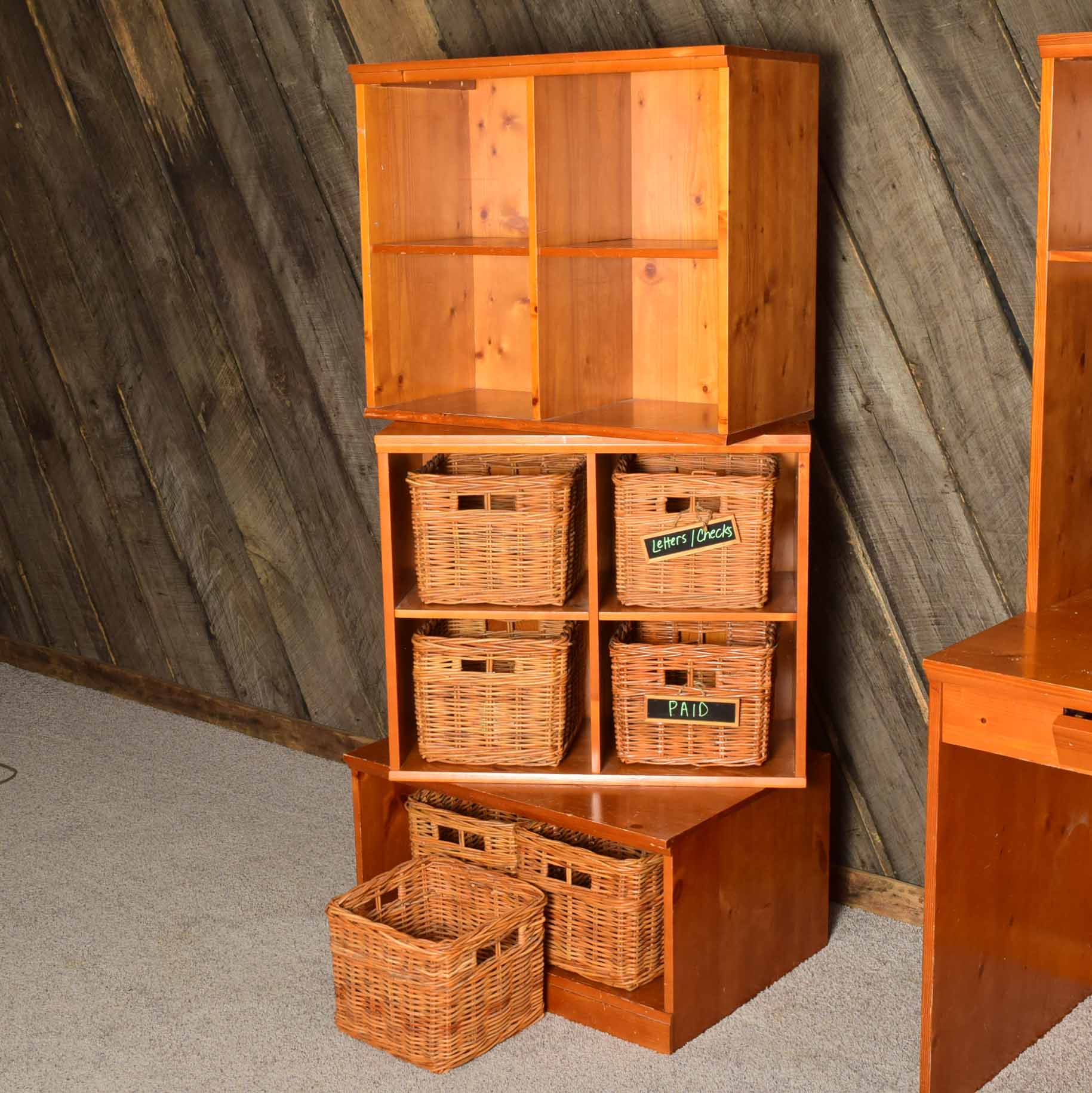 Pine Storage Shelf System