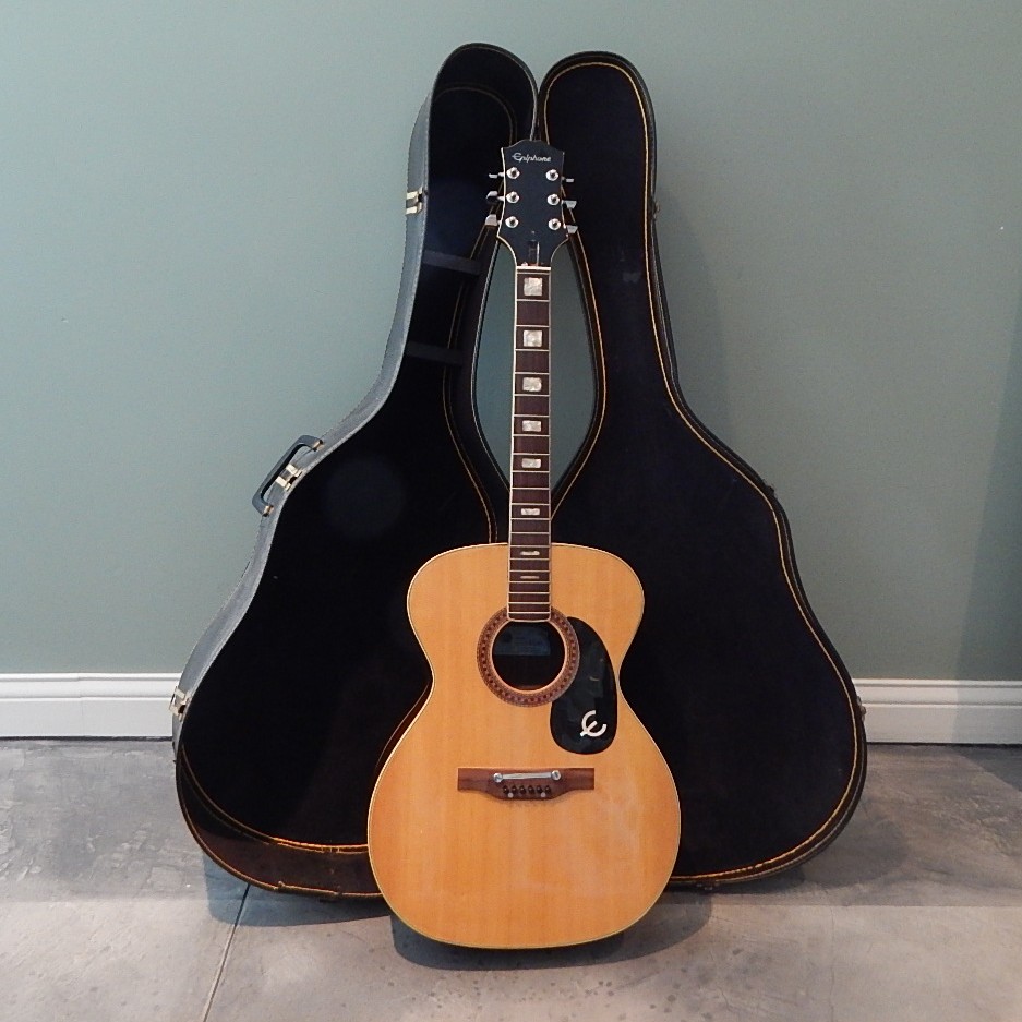 1970s Epiphone FT-135 Cortez Acoustic Guitar and Case