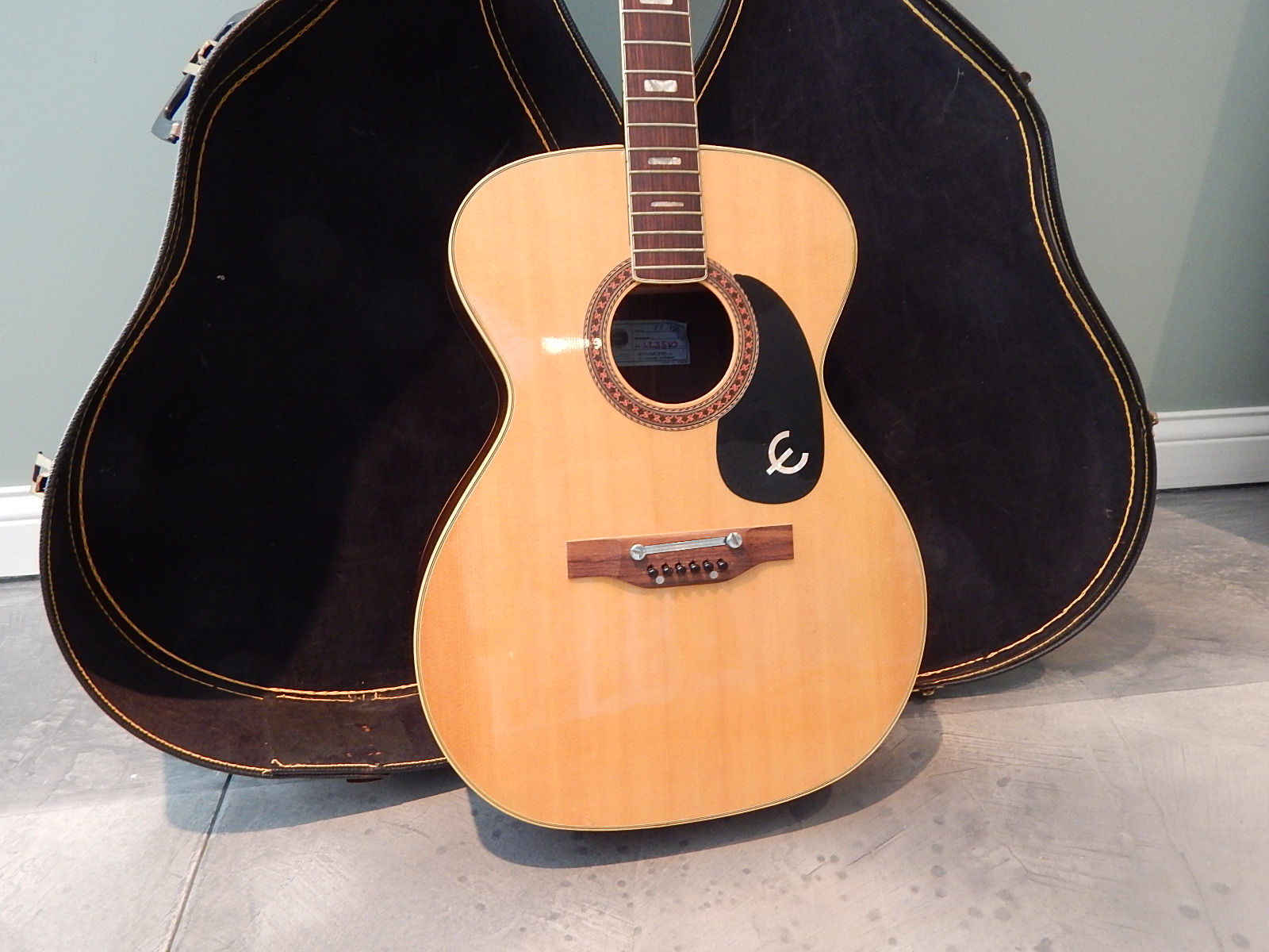 1970s Epiphone FT-135 Cortez Acoustic Guitar and Case