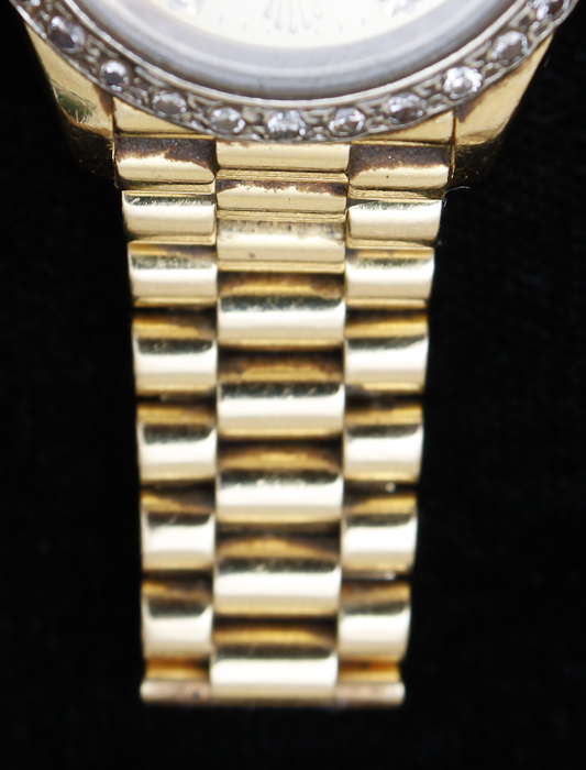 Rolex "Lady President" 18K Gold and Diamond Watch