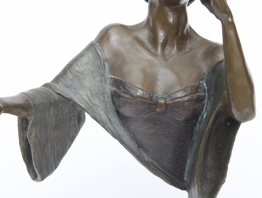 Mark Hopkins Bronze Singer Sculpture