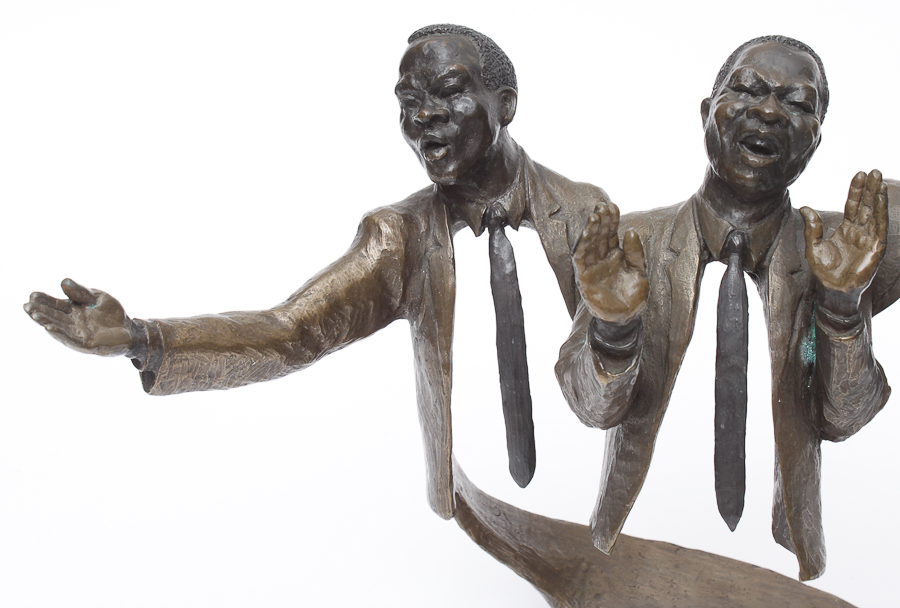 Mark Hopkins Bronze Trio of Singers Sculpture