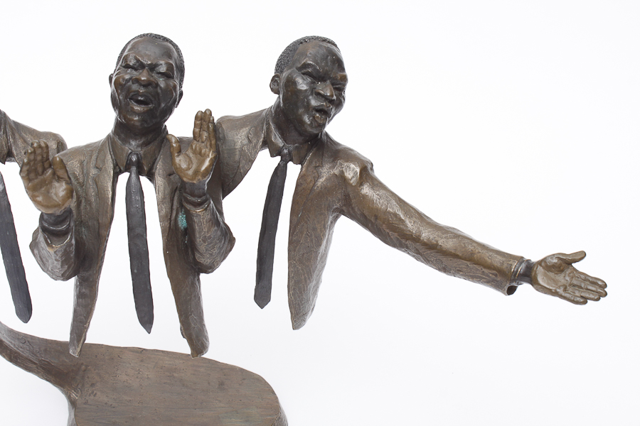 Mark Hopkins Bronze Trio of Singers Sculpture