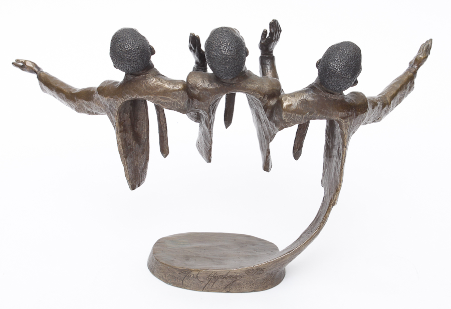 Mark Hopkins Bronze Trio of Singers Sculpture