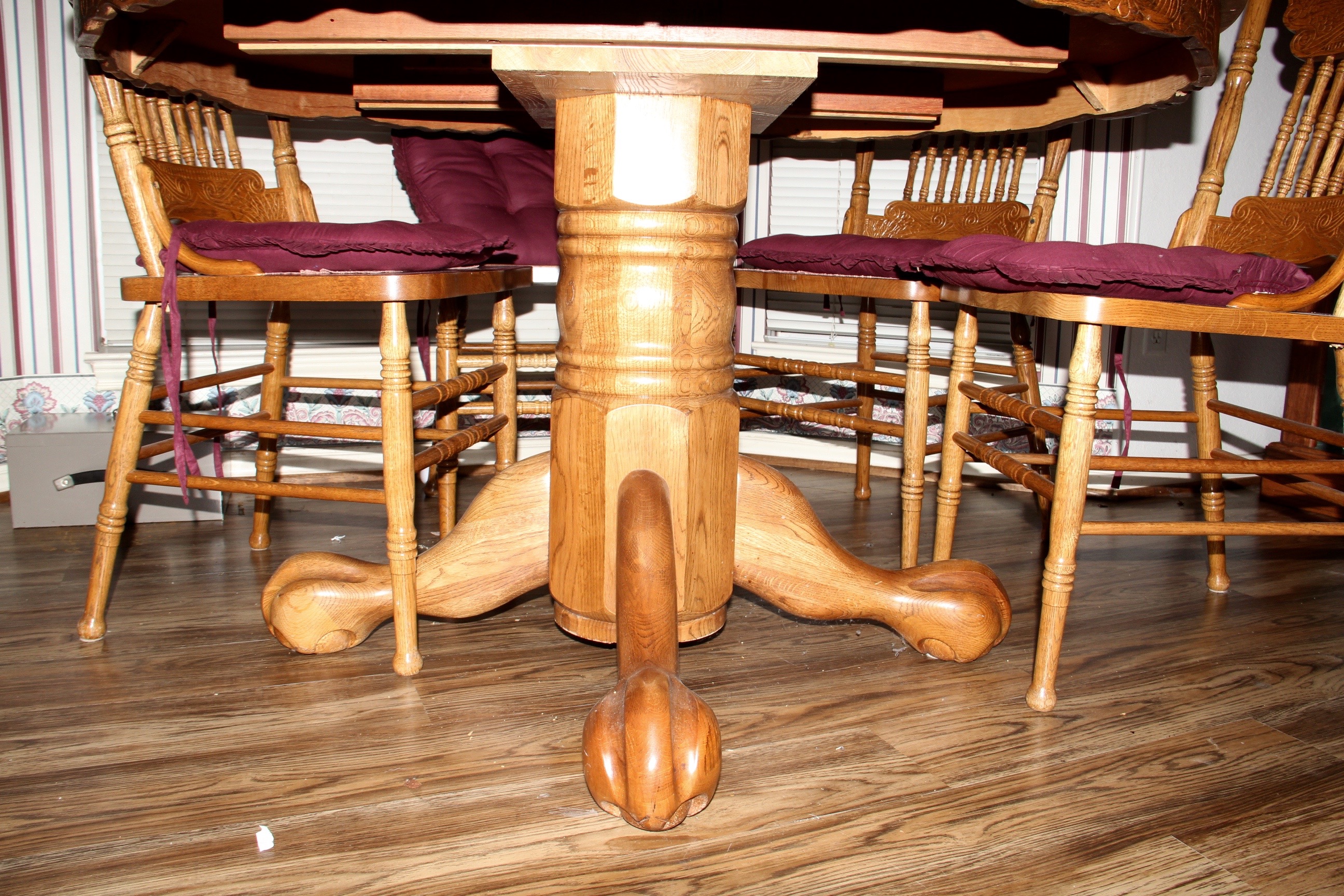 Eastlake Style Oak Kitchen Table and Chairs