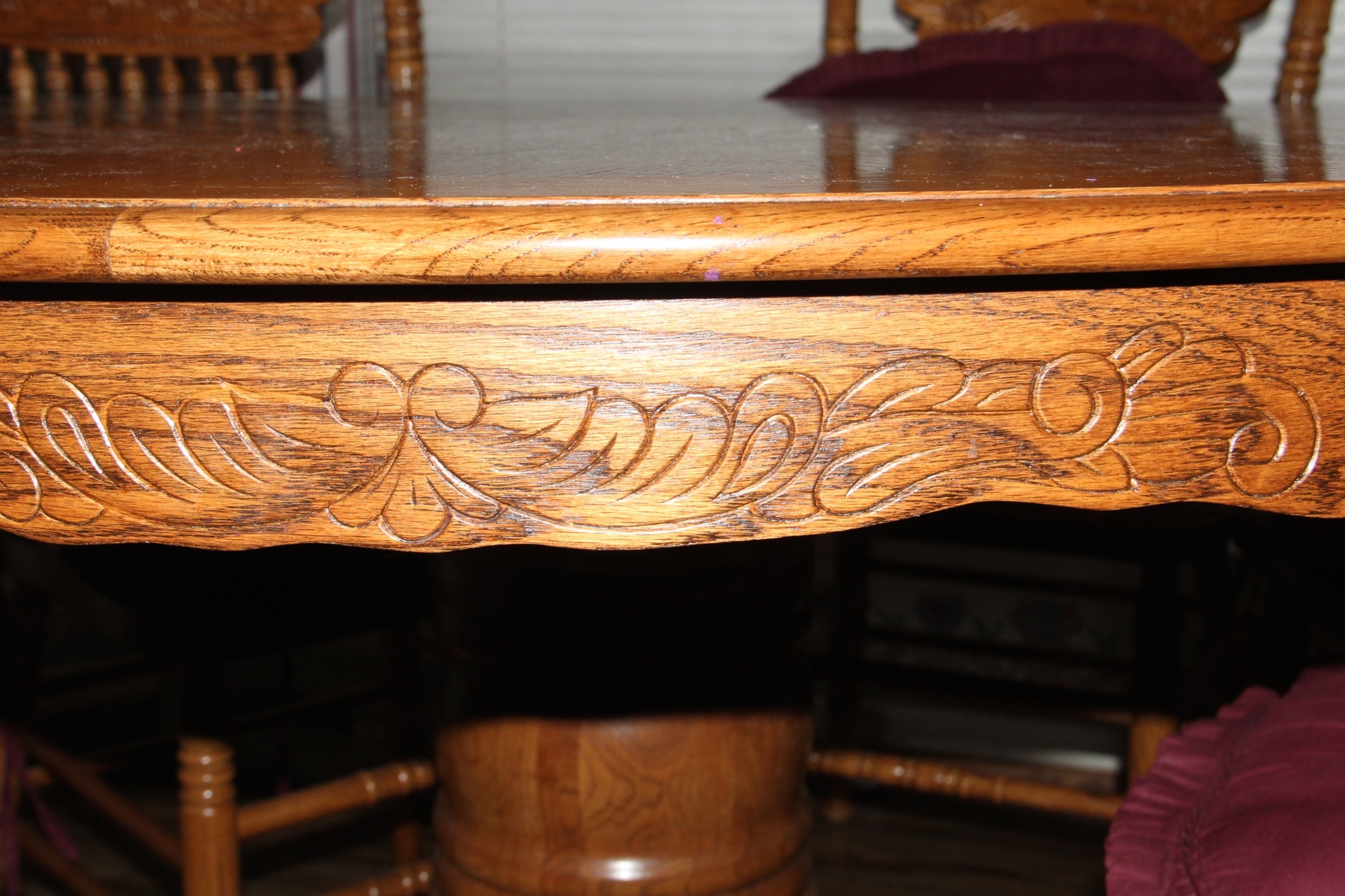 Eastlake Style Oak Kitchen Table and Chairs