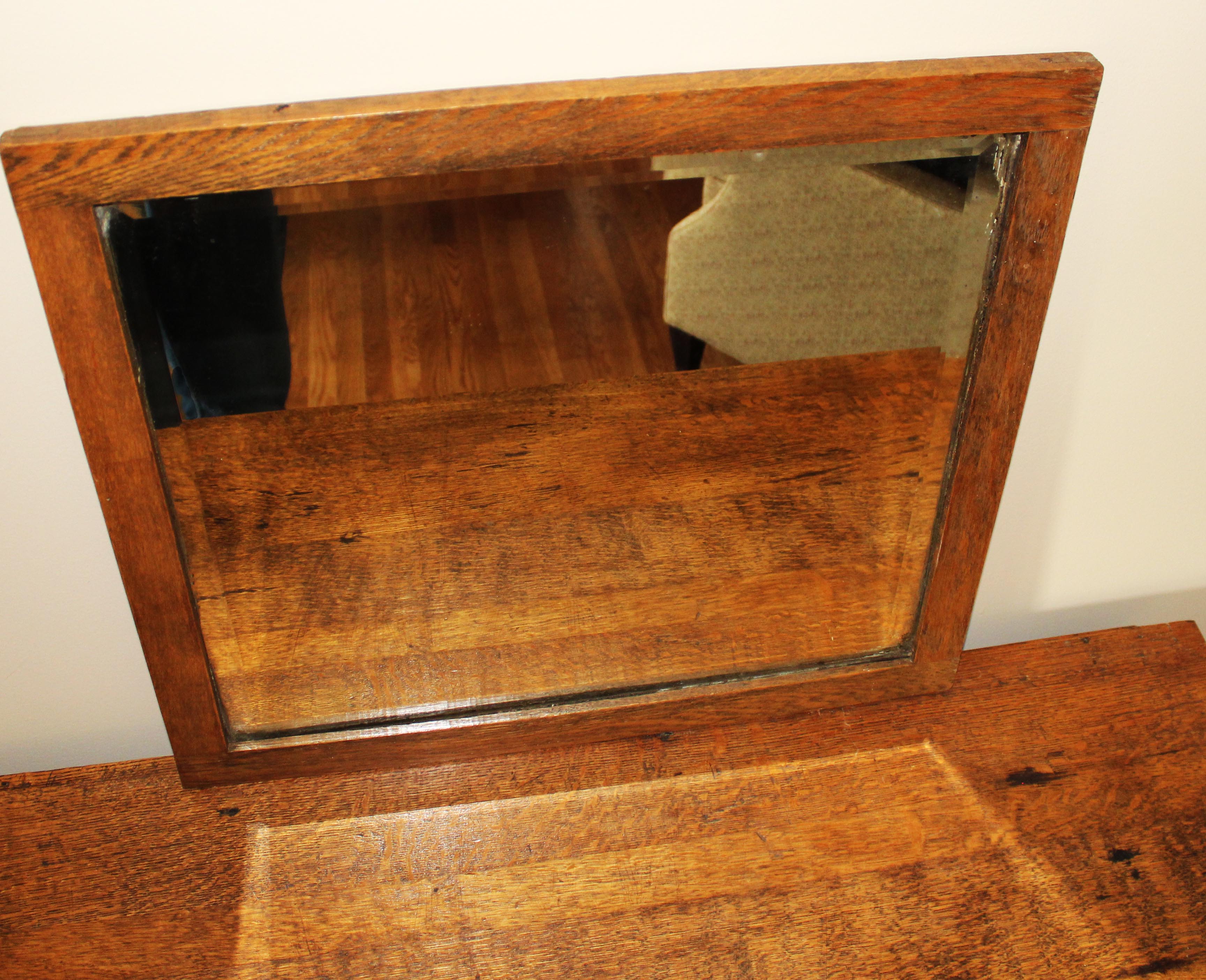 Mid Victorian Chest of Drawers and Mirror