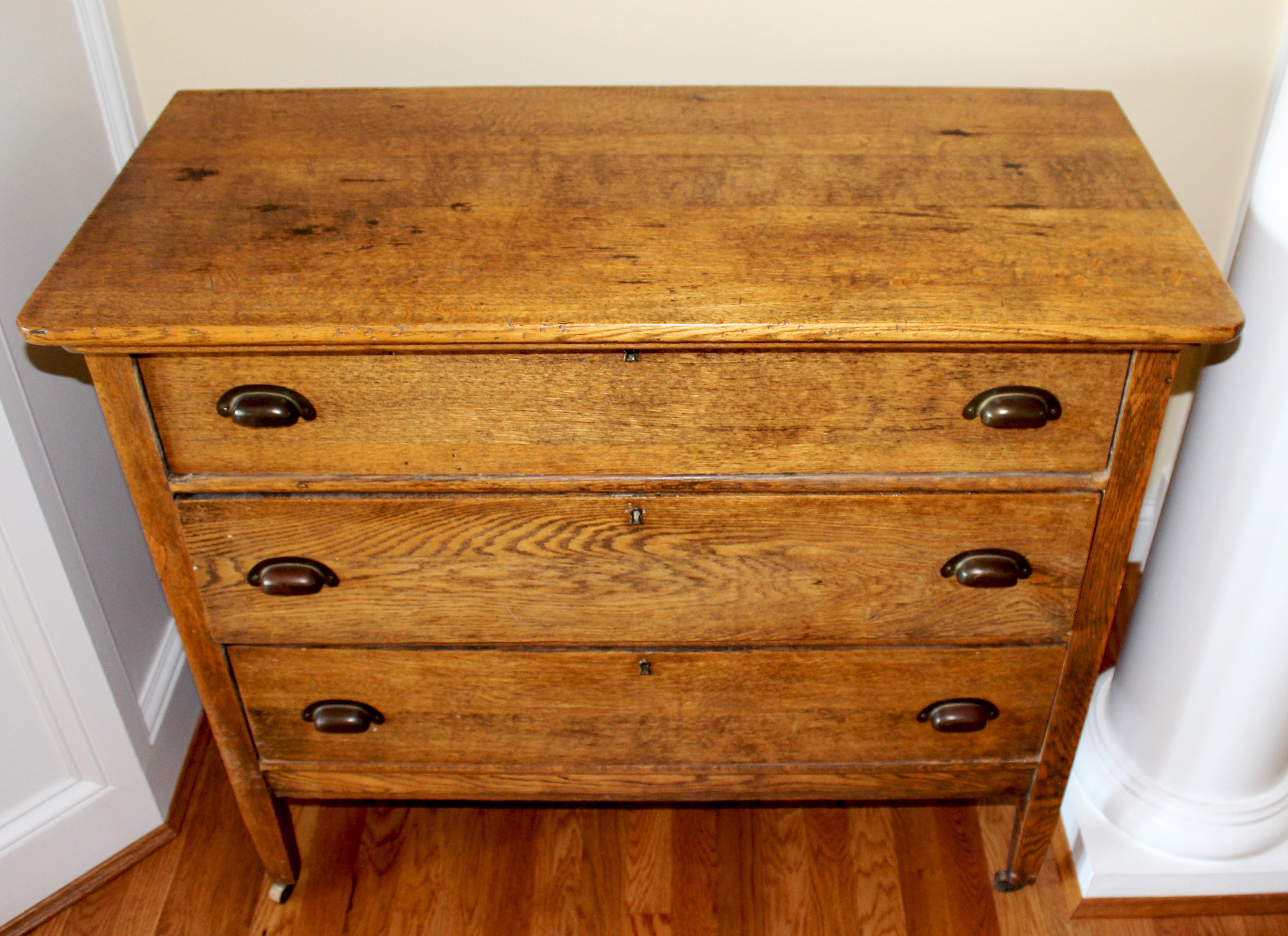 Mid Victorian Chest of Drawers and Mirror