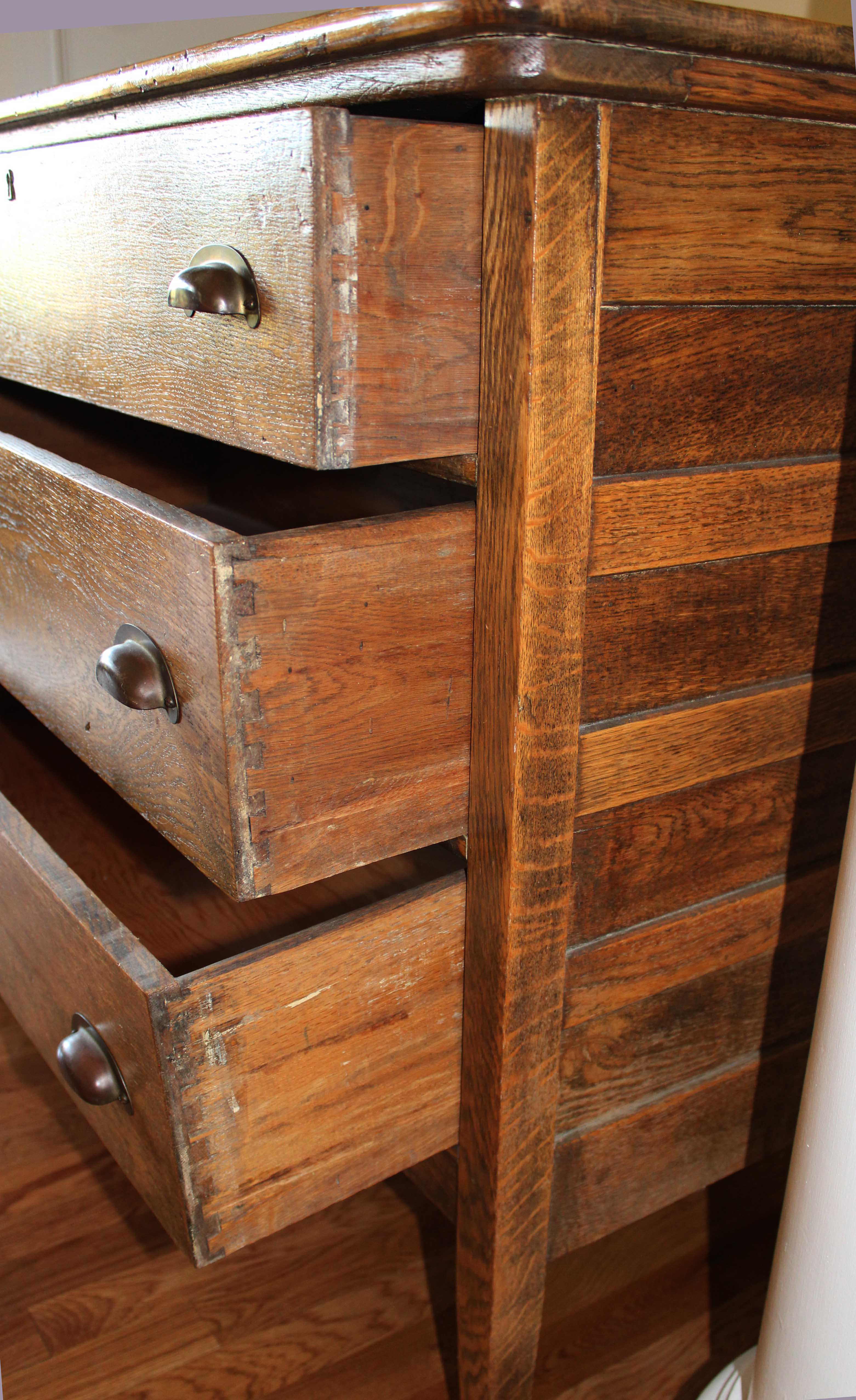 Mid Victorian Chest of Drawers and Mirror