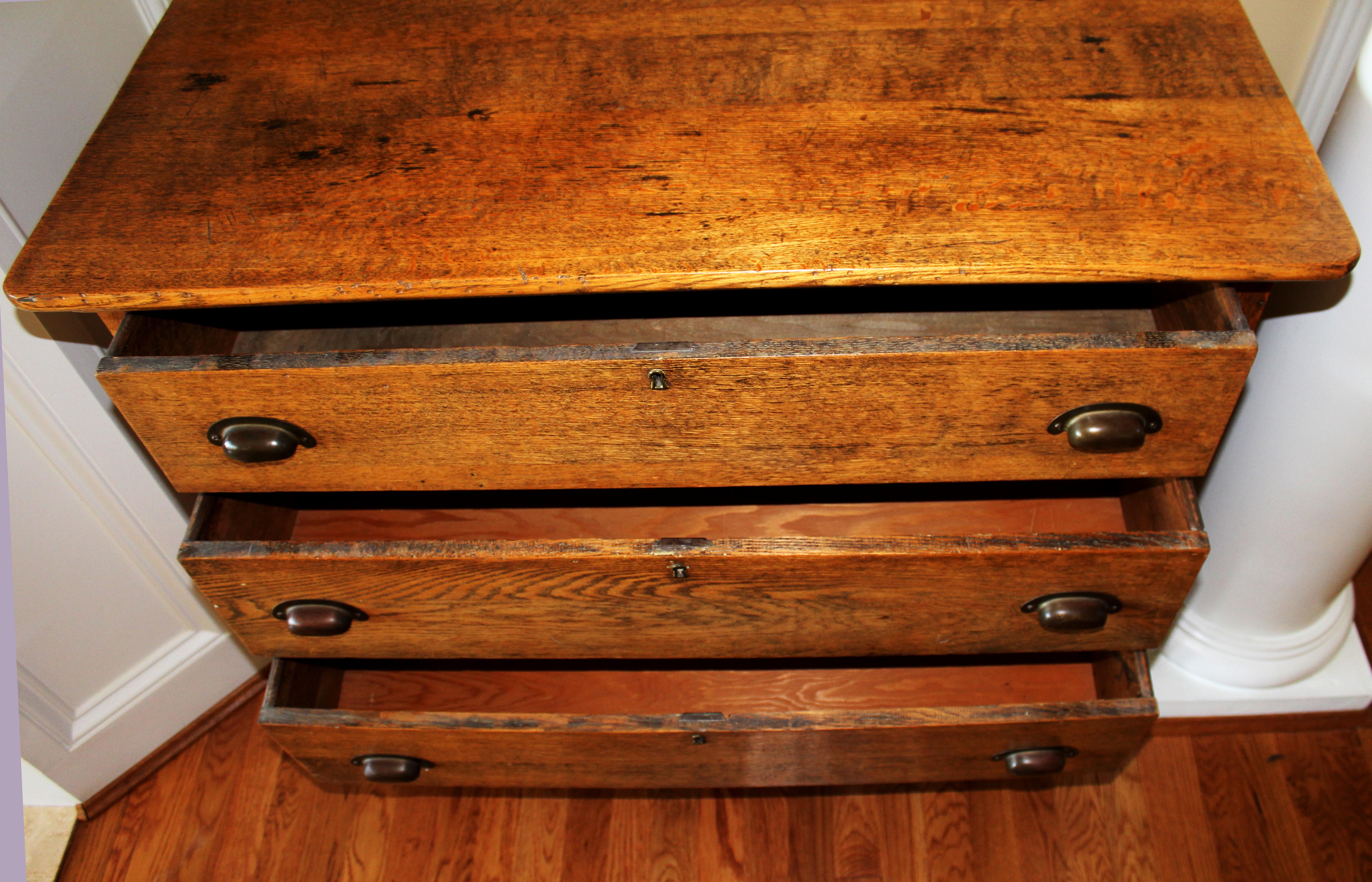 Mid Victorian Chest of Drawers and Mirror