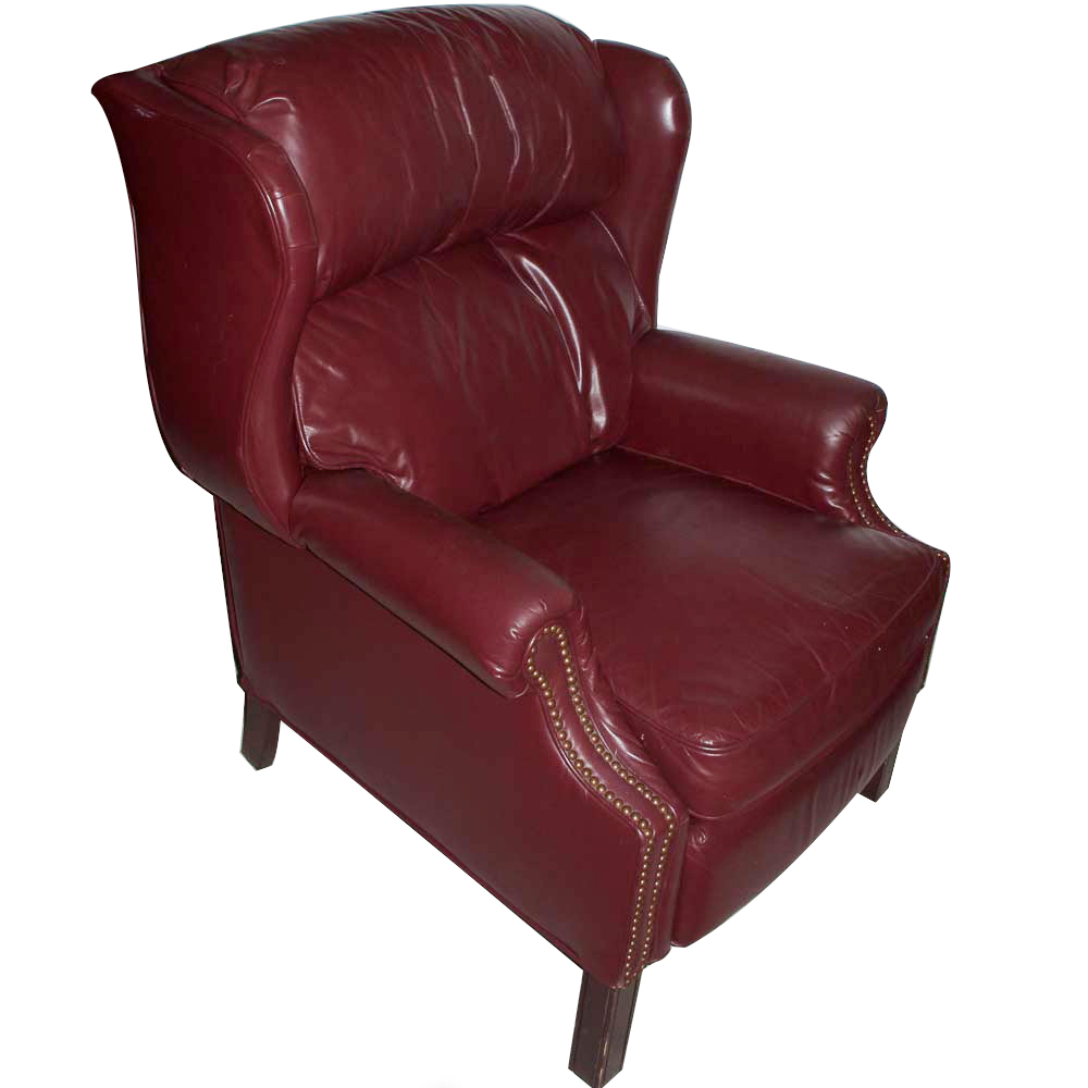 Barcalounger Burgundy Leather Recliner