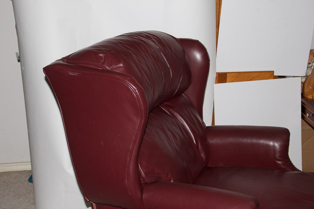 Barcalounger Burgundy Leather Recliner