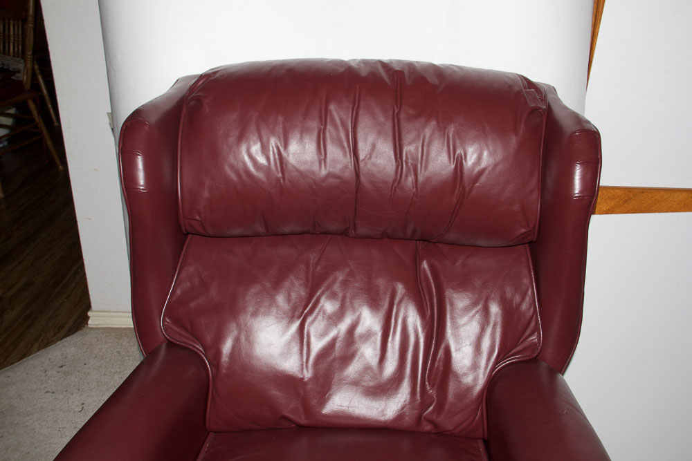 Barcalounger Burgundy Leather Recliner