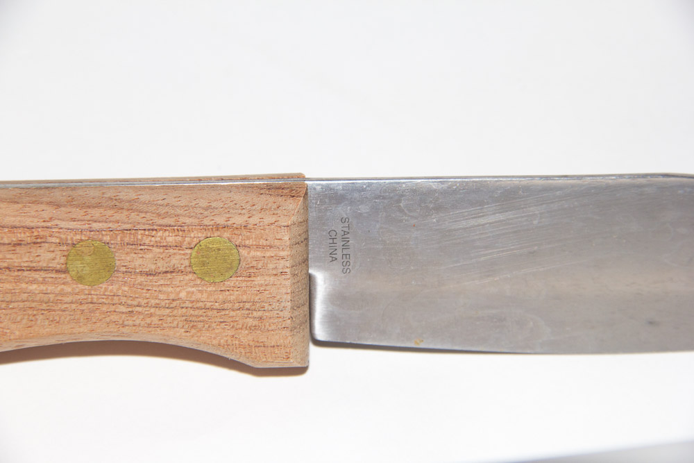 Set of Stainless Steel Steak Knives and Cleaver