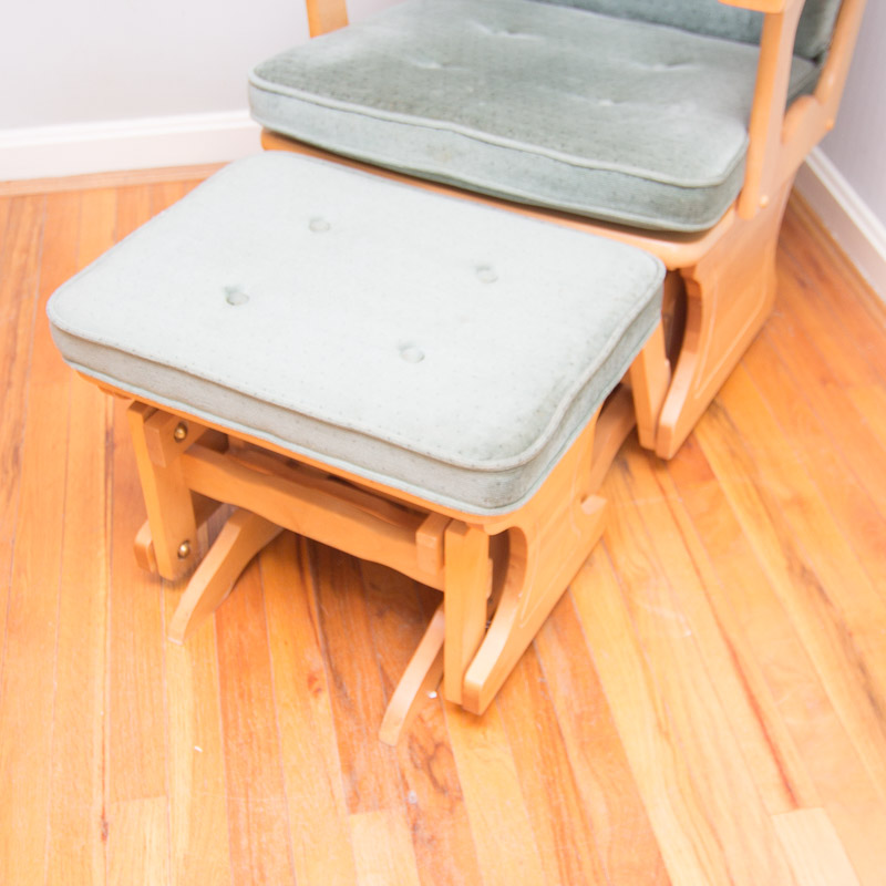 Newport Rocking Chair Center "Miracle Rocker" Glider and Ottoman EBTH