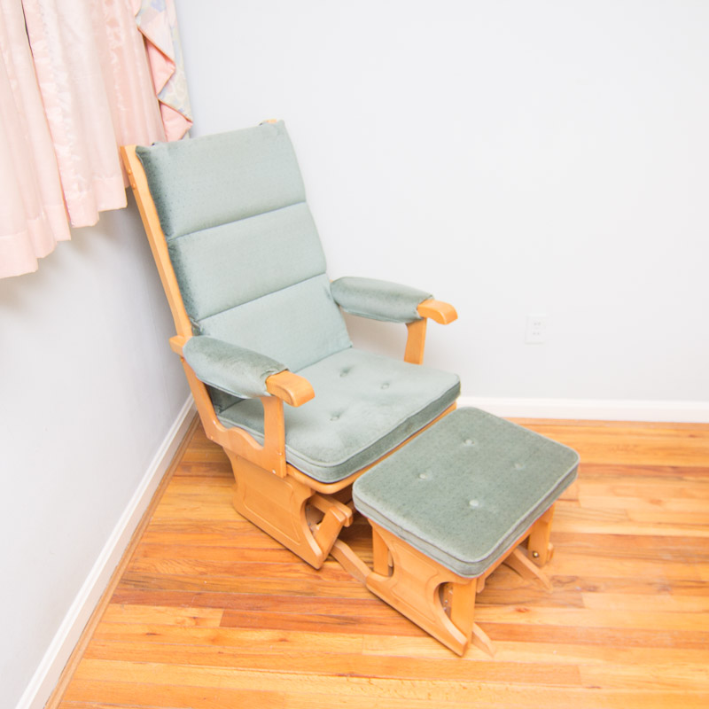 Newport Rocking Chair Center "Miracle Rocker" Glider and Ottoman