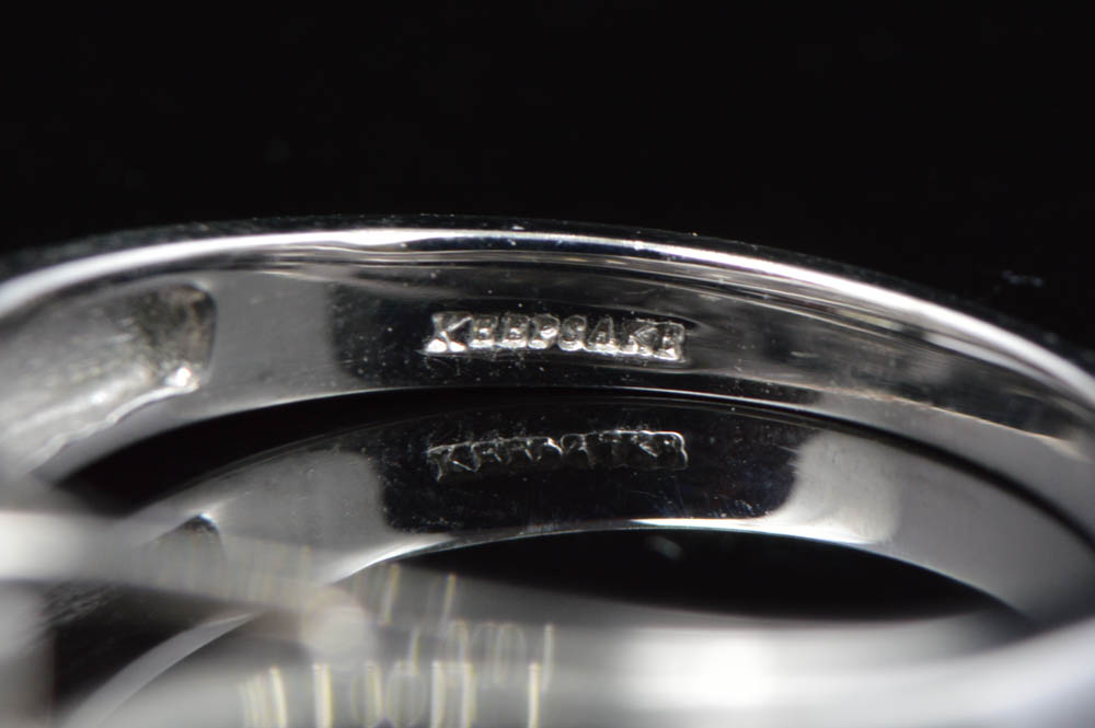 0.50 CTW Diamond and 10K White Gold Keepsake "Melody" Engagement Ring