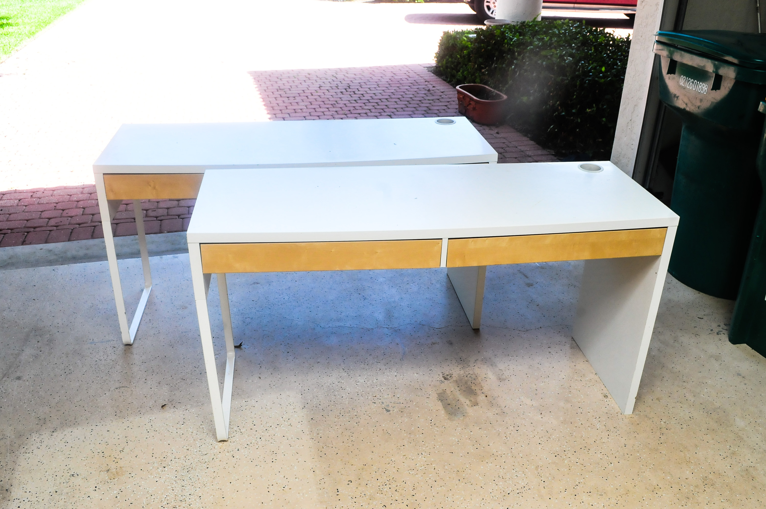 Pair of White Modern Desks