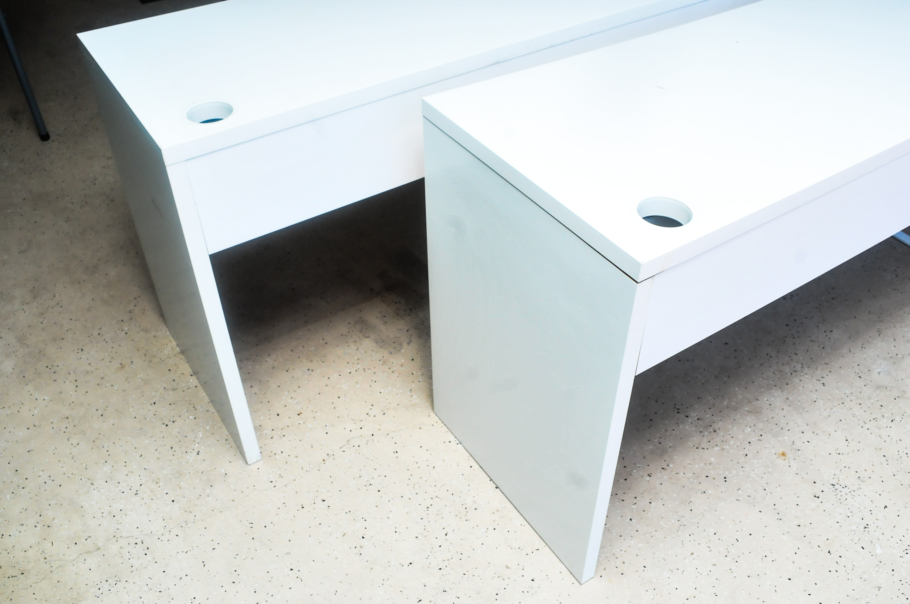 Pair of White Modern Desks