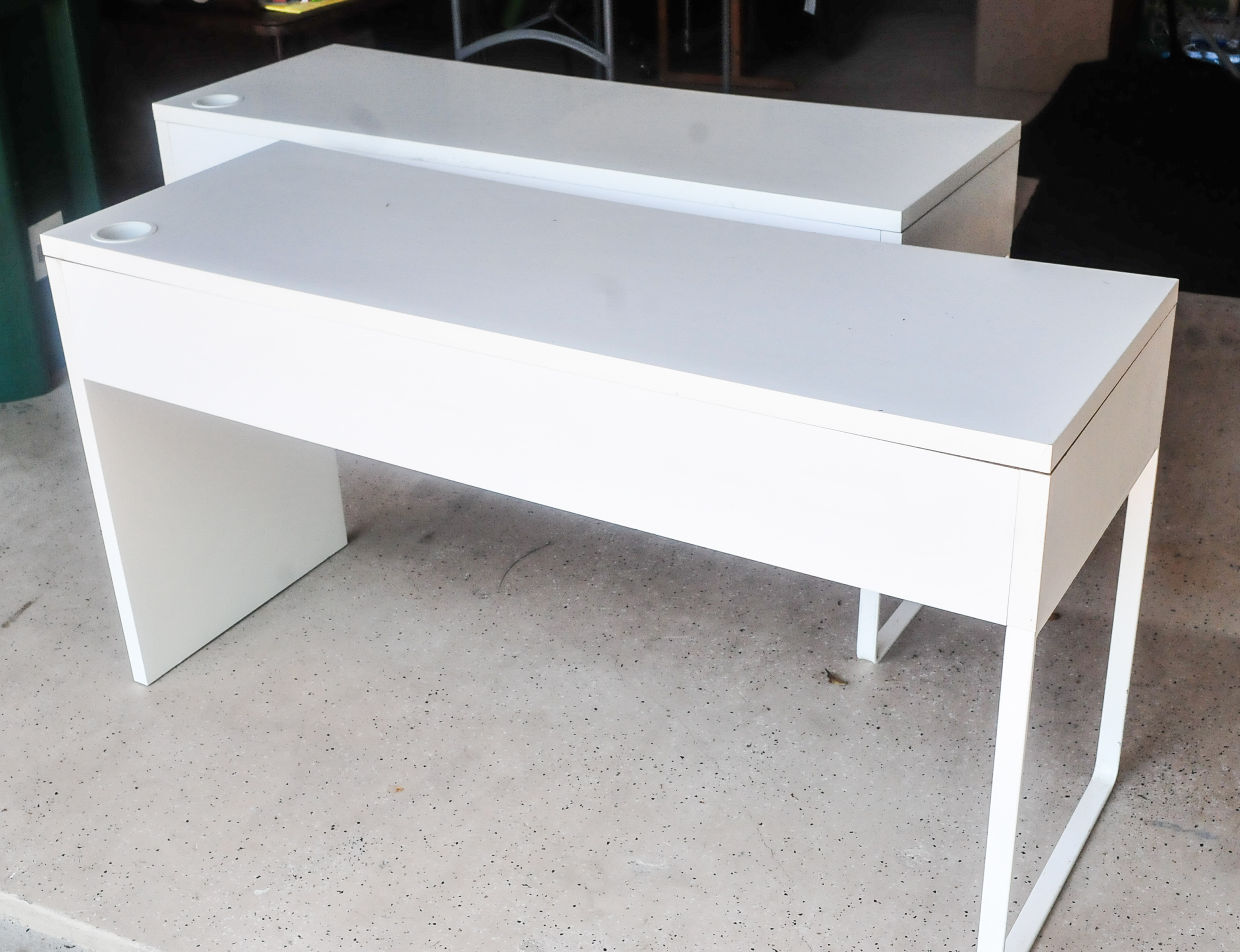 Pair of White Modern Desks