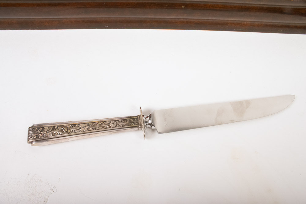 73-Piece Chased Classic Lunt Sterling Silver Flatware with Chest