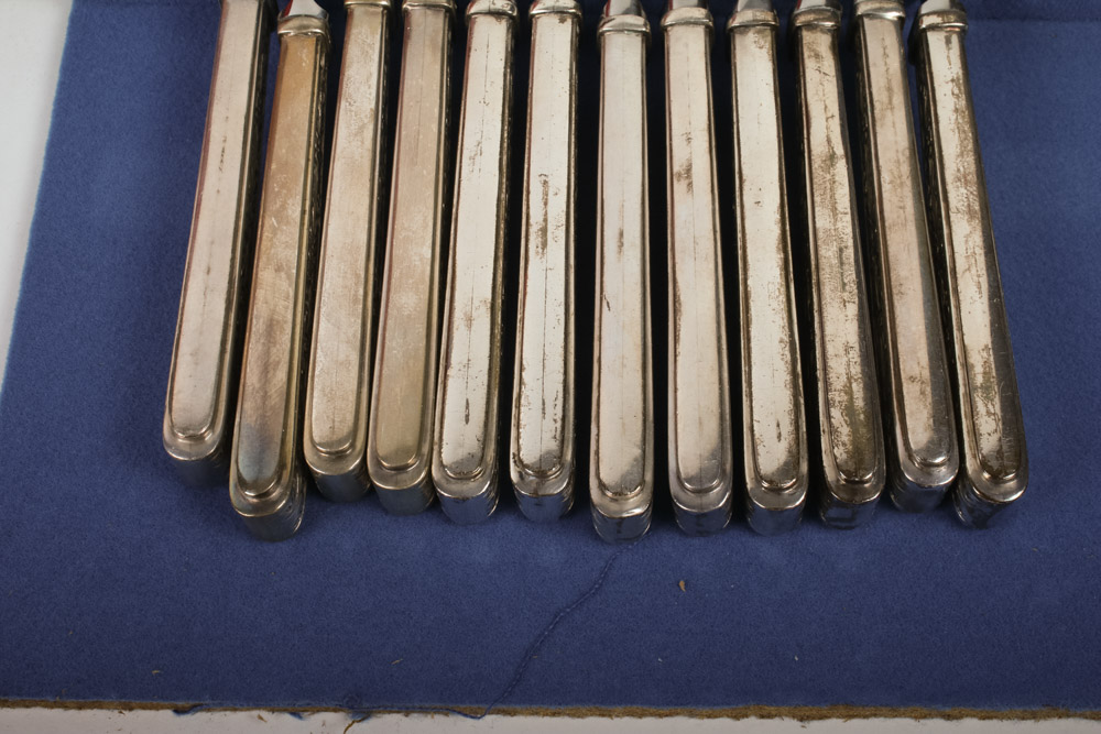 73-Piece Chased Classic Lunt Sterling Silver Flatware with Chest