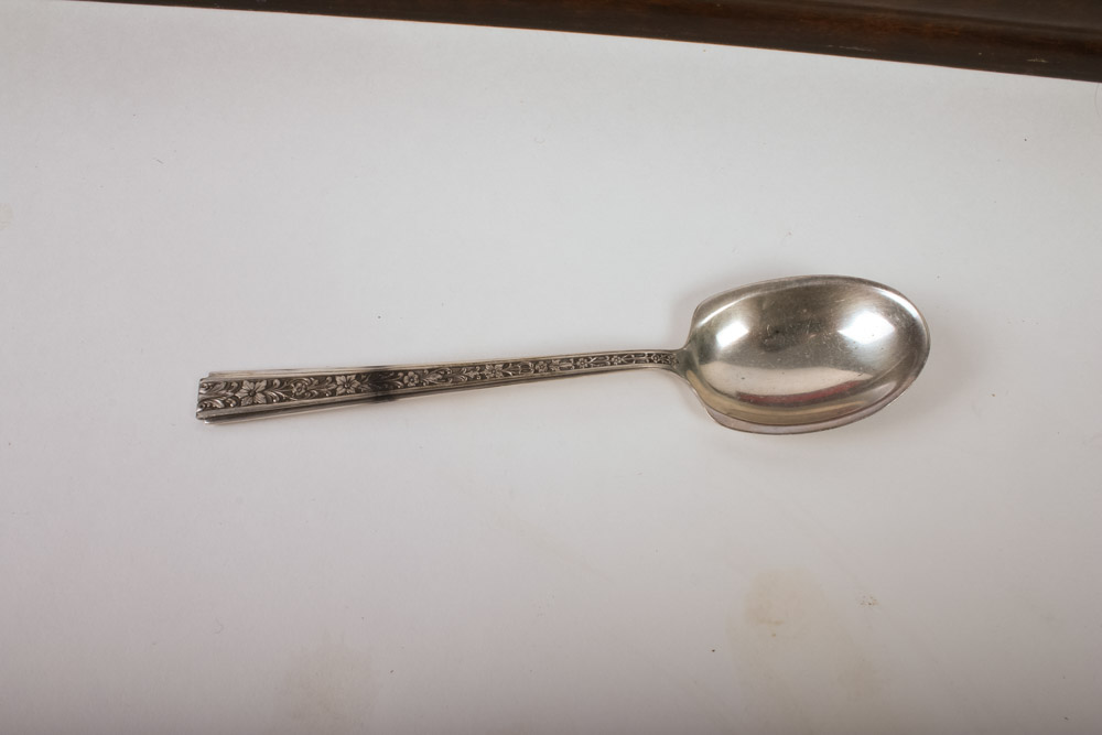 73-Piece Chased Classic Lunt Sterling Silver Flatware with Chest