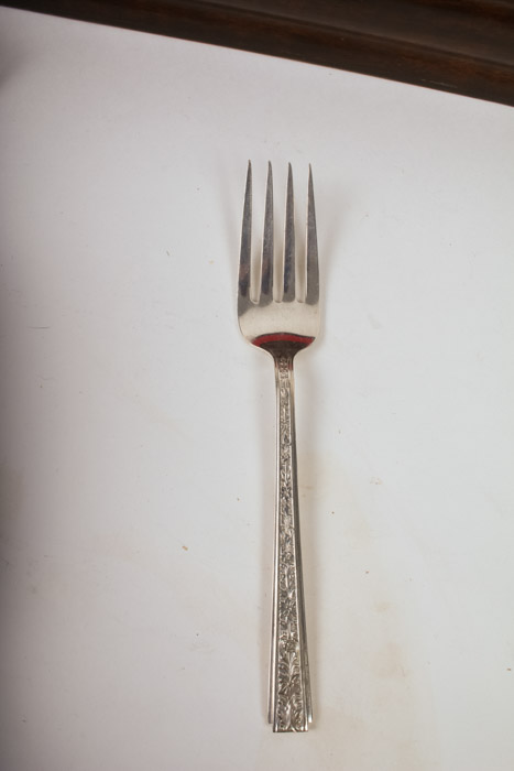 73-Piece Chased Classic Lunt Sterling Silver Flatware with Chest