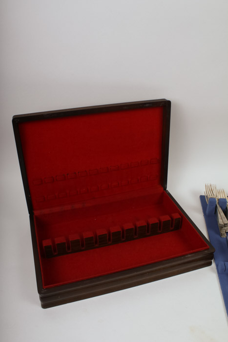 73-Piece Chased Classic Lunt Sterling Silver Flatware with Chest