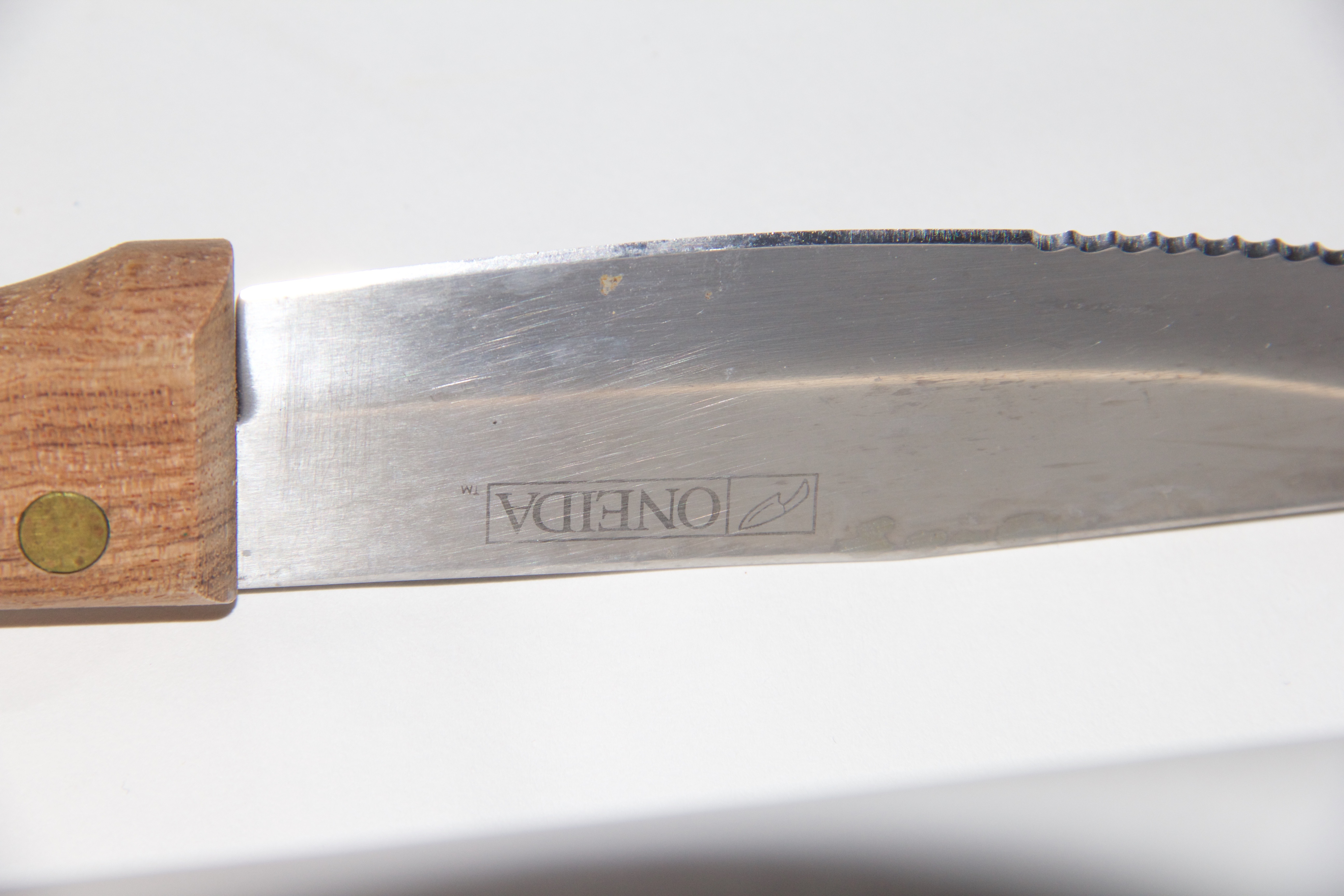 Set of Stainless Steel Steak Knives and Cleaver