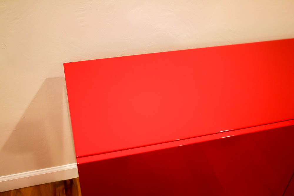 "Fuel" Red Lacquer Credenza from CB2