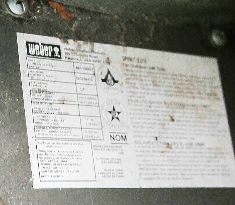 Weber Spirit E-210 Propane Gas Grill