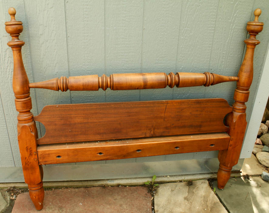 Antique Maple Full Size Bed Headboard and Footboard
