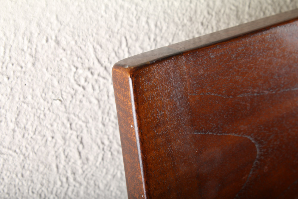 Set of Four Basque Honey Wood Dining Chairs by Crate and Barrel