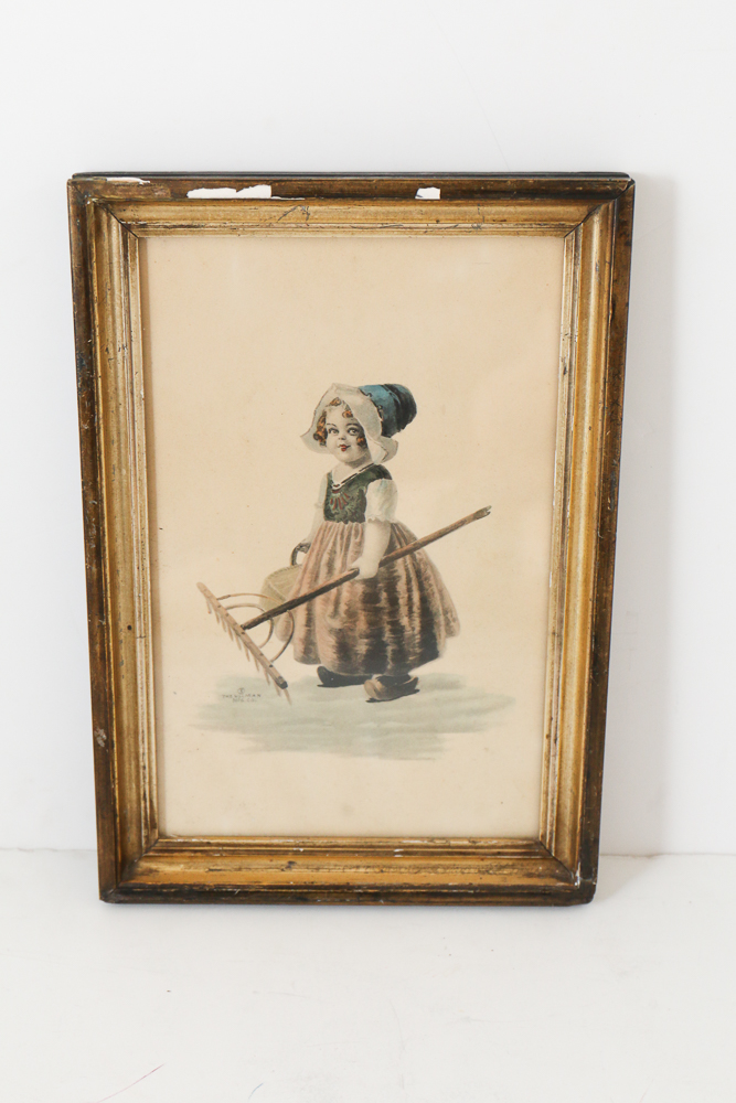 Trio of Dutch Framed Art